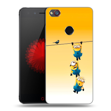 Силиконовый чехол на ZTE Nubia Z11 Mini S с принтом Миньоны