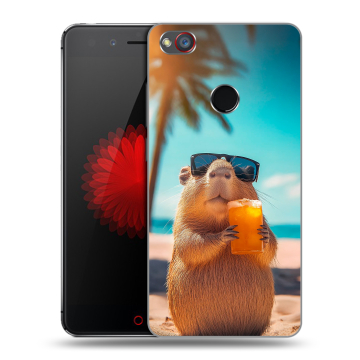 Силиконовый чехол на ZTE Nubia Z11 Mini S с принтом Капибара