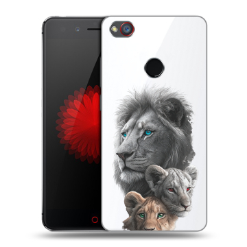 Силиконовый чехол на ZTE Nubia Z11 Mini S с принтом Львы