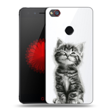 Силиконовый чехол на ZTE Nubia Z11 Mini S с принтом Котенок