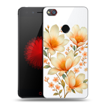 Силиконовый чехол на ZTE Nubia Z11 Mini S с принтом Цветы