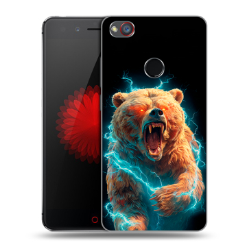 Силиконовый чехол на ZTE Nubia Z11 Mini S с принтом Медведь