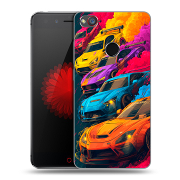 Силиконовый чехол на ZTE Nubia Z11 Mini S с принтом Тачки