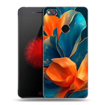 Силиконовый чехол на ZTE Nubia Z11 Mini S с принтом Цветы