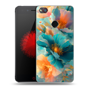 Силиконовый чехол на ZTE Nubia Z11 Mini S с принтом Цветы