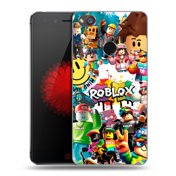 Силиконовый чехол на ZTE Nubia Z11 Mini S с принтом Roblox Роблокс