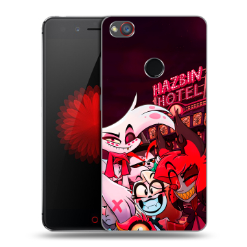Силиконовый чехол на ZTE Nubia Z11 Mini S с принтом Hazbin Hotel Отель Хазбин