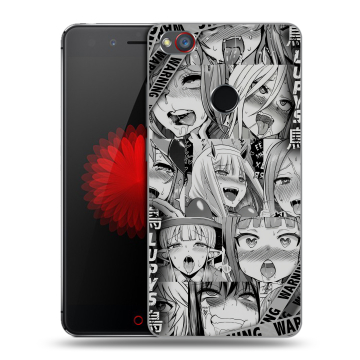 Силиконовый чехол на ZTE Nubia Z11 Mini S с принтом Ahegao Ахегао Аниме