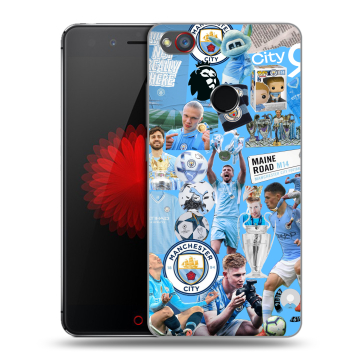 Силиконовый чехол на ZTE Nubia Z11 Mini S с принтом Man City Манчестер Сити