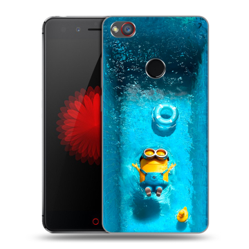 Силиконовый чехол на ZTE Nubia Z11 Mini S с принтом Миньоны