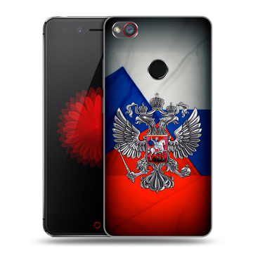 Силиконовый чехол на ZTE Nubia Z11 Mini S с принтом Флаг России