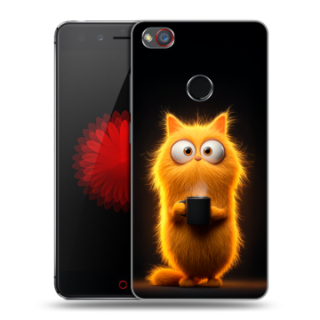 Силиконовый чехол на ZTE Nubia Z11 Mini S с принтом Смешной кот