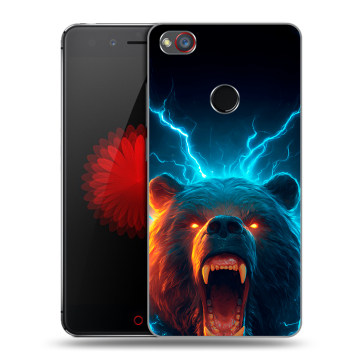 Силиконовый чехол на ZTE Nubia Z11 Mini S с принтом Медведь