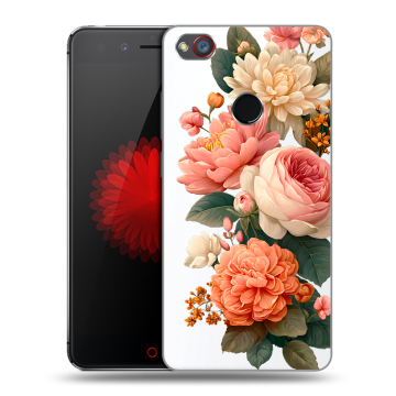 Силиконовый чехол на ZTE Nubia Z11 Mini S с принтом цветы