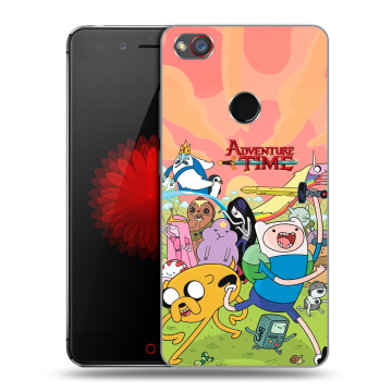 Силиконовый чехол на ZTE Nubia Z11 Mini S с принтом Adventure time Время приключений