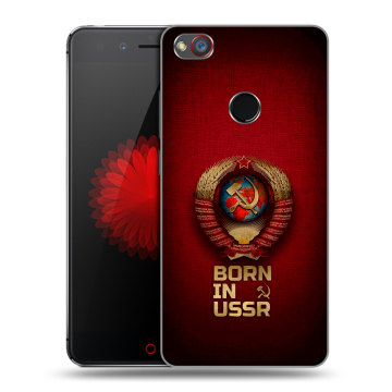 Силиконовый чехол на ZTE Nubia Z11 Mini S с принтом Флаг Герб СССР