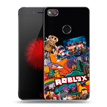 Силиконовый чехол на ZTE Nubia Z11 Mini S с принтом Roblox Роблокс