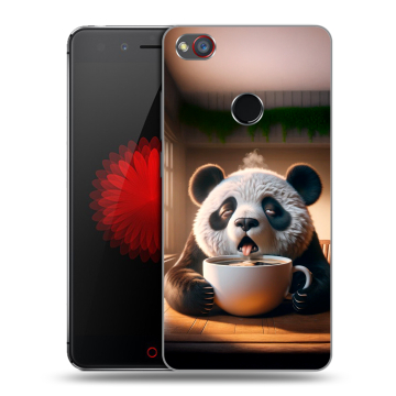 Силиконовый чехол на ZTE Nubia Z11 Mini S с принтом смешная панда