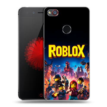 Силиконовый чехол на ZTE Nubia Z11 Mini S с принтом Roblox Роблокс