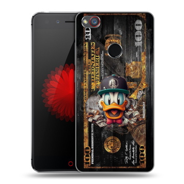 Силиконовый чехол на ZTE Nubia Z11 Mini S с принтом Дональд Дак Доллар