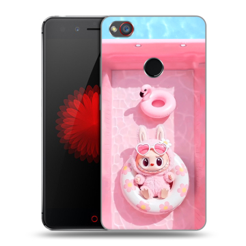 Силиконовый чехол на ZTE Nubia Z11 Mini S с принтом Labubu Лабубу