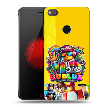 Силиконовый чехол на ZTE Nubia Z11 Mini S с принтом Roblox Роблокс