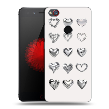 Силиконовый чехол на ZTE Nubia Z11 Mini S с принтом Y2K сердечки