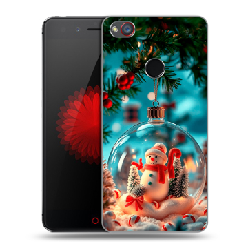 Силиконовый чехол на ZTE Nubia Z11 Mini S с принтом Новый год