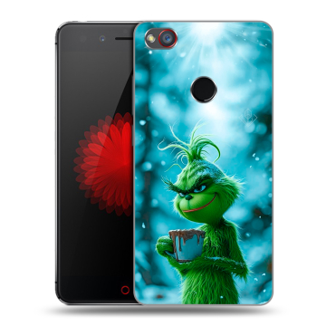 Силиконовый чехол на ZTE Nubia Z11 Mini S с принтом Новый год гринч