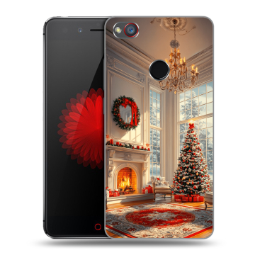Силиконовый чехол на ZTE Nubia Z11 Mini S с принтом Новый год