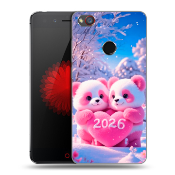 Силиконовый чехол на ZTE Nubia Z11 Mini S с принтом Новый год