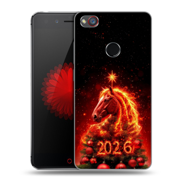Силиконовый чехол на ZTE Nubia Z11 Mini S с принтом Новый год