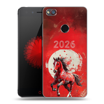 Силиконовый чехол на ZTE Nubia Z11 Mini S с принтом Новый год