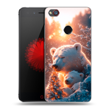 Силиконовый чехол на ZTE Nubia Z11 Mini S с принтом Новый год