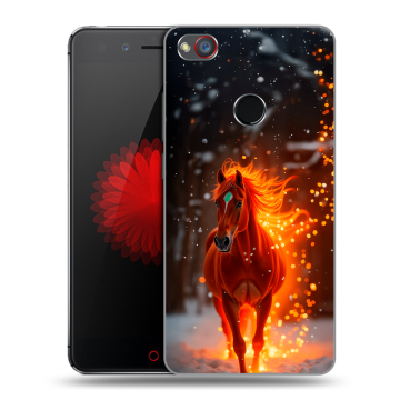 Силиконовый чехол на ZTE Nubia Z11 Mini S с принтом Новый год