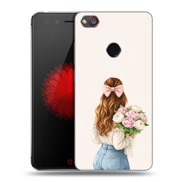 Силиконовый чехол на ZTE Nubia Z11 Mini S с принтом женский