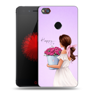 Силиконовый чехол на ZTE Nubia Z11 Mini S с принтом женский