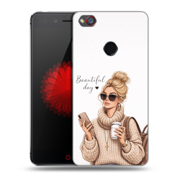 Силиконовый чехол на ZTE Nubia Z11 Mini S с принтом женский