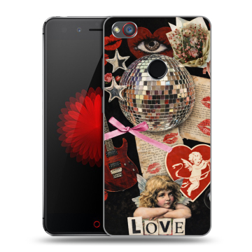 Силиконовый чехол на ZTE Nubia Z11 Mini S с принтом для девочек