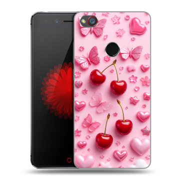 Силиконовый чехол на ZTE Nubia Z11 Mini S с принтом для девочек