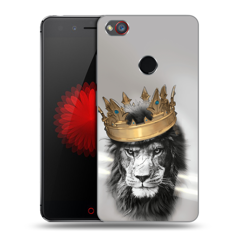 Пластиковый чехол на ZTE Nubia Z11 Mini S с принтом Лев с короной Пластиковый чехол на ZTE Nubia Z11 Mini S с принтом Лев с короной