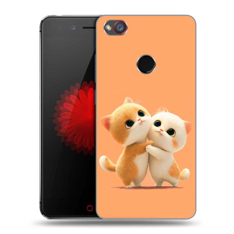 Пластиковый чехол на ZTE Nubia Z11 Mini S с принтом Милые котики Пластиковый чехол на ZTE Nubia Z11 Mini S с принтом Милые котики