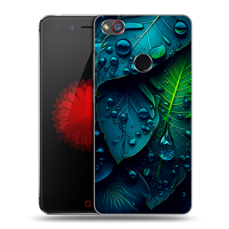Пластиковый чехол на ZTE Nubia Z11 Mini S с принтом Листья Пластиковый чехол на ZTE Nubia Z11 Mini S с принтом Листья
