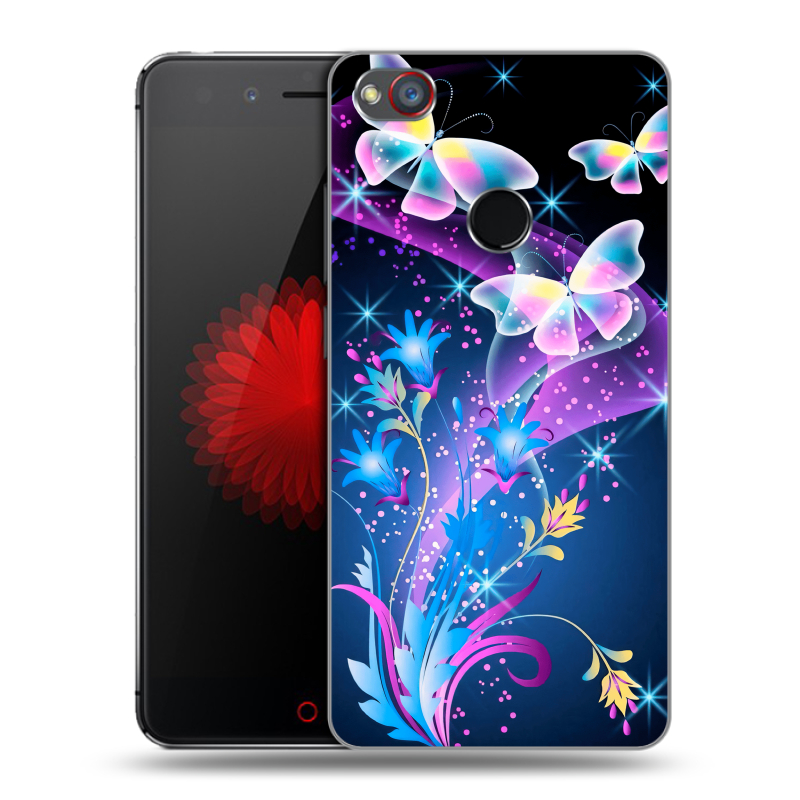 Пластиковый чехол на ZTE Nubia Z11 Mini S с принтом Бабочки Пластиковый чехол на ZTE Nubia Z11 Mini S с принтом Бабочки