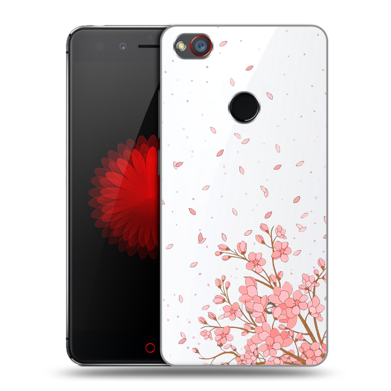Силиконовый чехол на ZTE Nubia Z11 Mini S с принтом Ветка сакуры Силиконовый чехол на ZTE Nubia Z11 Mini S с принтом Ветка сакуры