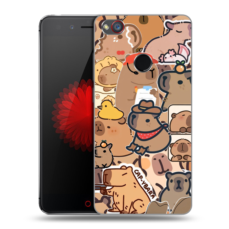 Пластиковый чехол на ZTE Nubia Z11 Mini S с принтом капибара Пластиковый чехол на ZTE Nubia Z11 Mini S с принтом капибара