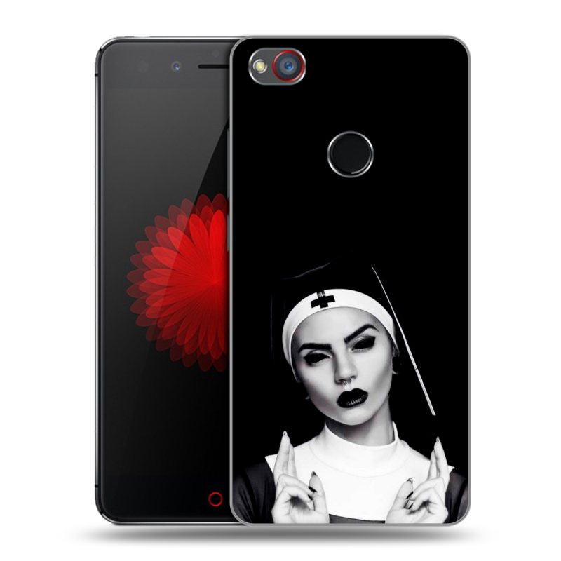 Пластиковый чехол на ZTE Nubia Z11 Mini S с принтом монашка Пластиковый чехол на ZTE Nubia Z11 Mini S с принтом монашка