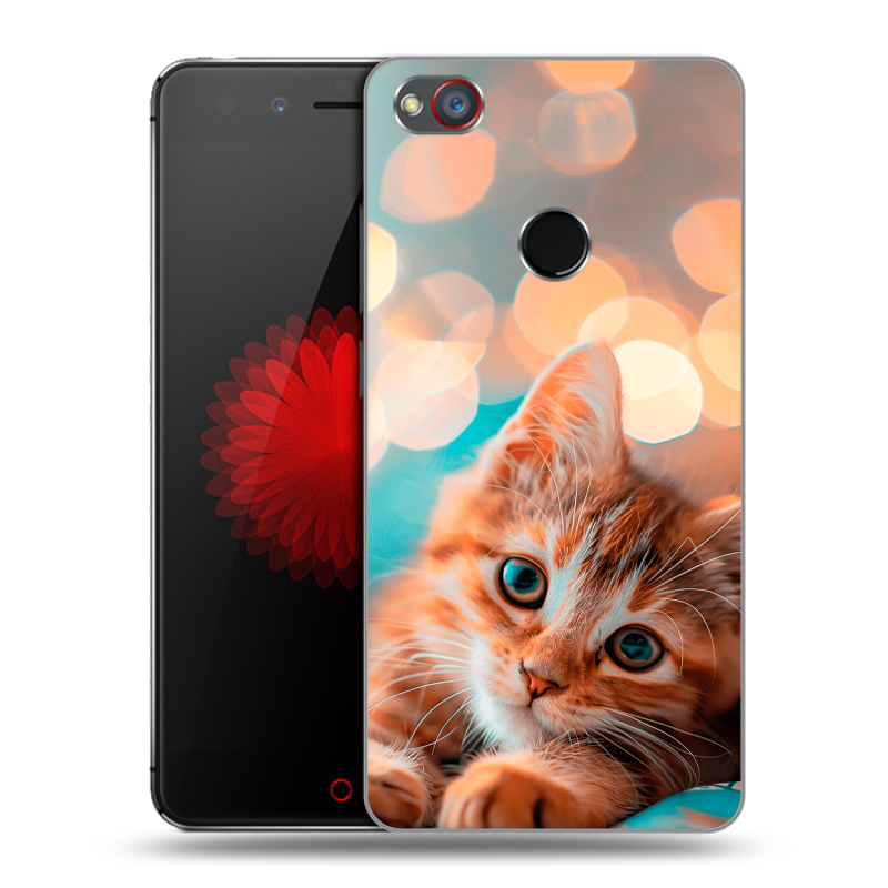 Силиконовый чехол на ZTE Nubia Z11 Mini S с принтом котик Силиконовый чехол на ZTE Nubia Z11 Mini S с принтом котик