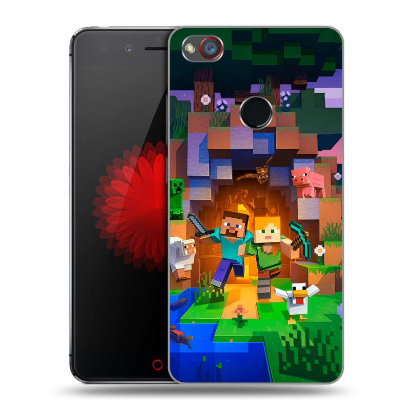 Силиконовый чехол на ZTE Nubia Z11 Mini S с принтом Майнкрафт Minecraft Силиконовый чехол на ZTE Nubia Z11 Mini S с принтом Майнкрафт Minecraft