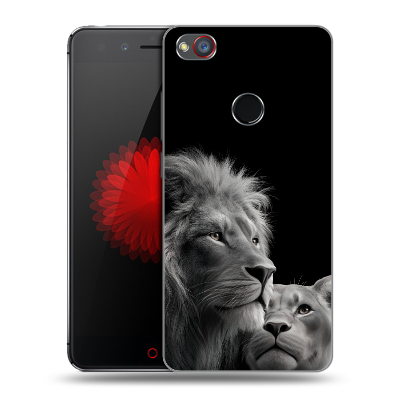 Силиконовый чехол на ZTE Nubia Z11 Mini S с принтом Лев кошки Силиконовый чехол на ZTE Nubia Z11 Mini S с принтом Лев кошки